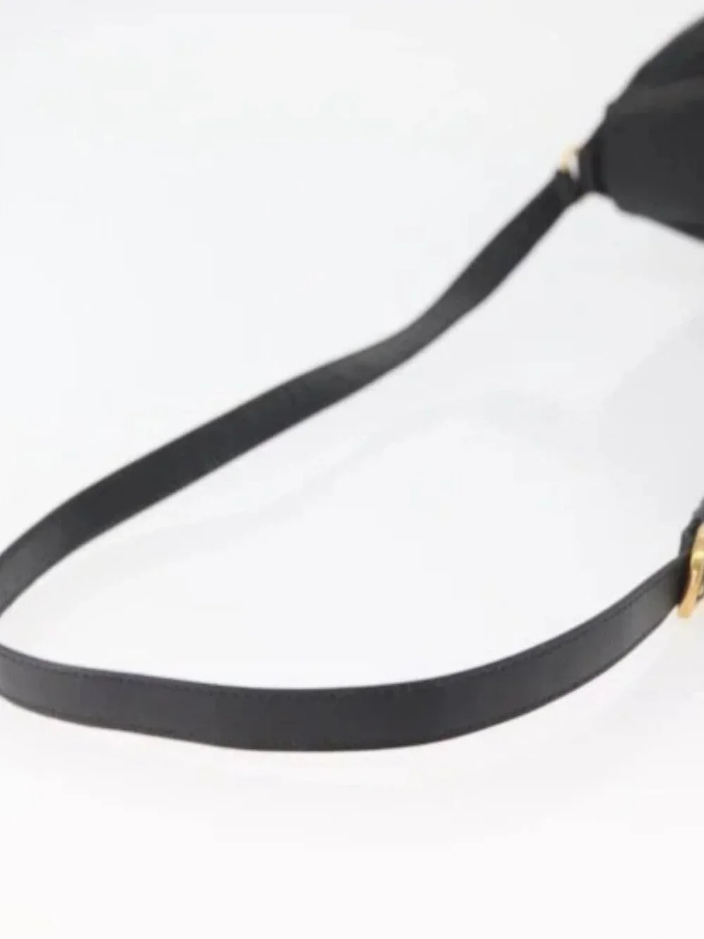 GUCCI GG Canvas Web Sherry Line Shoulder Bag Black Gold 10 02 056 Auth yk20193A